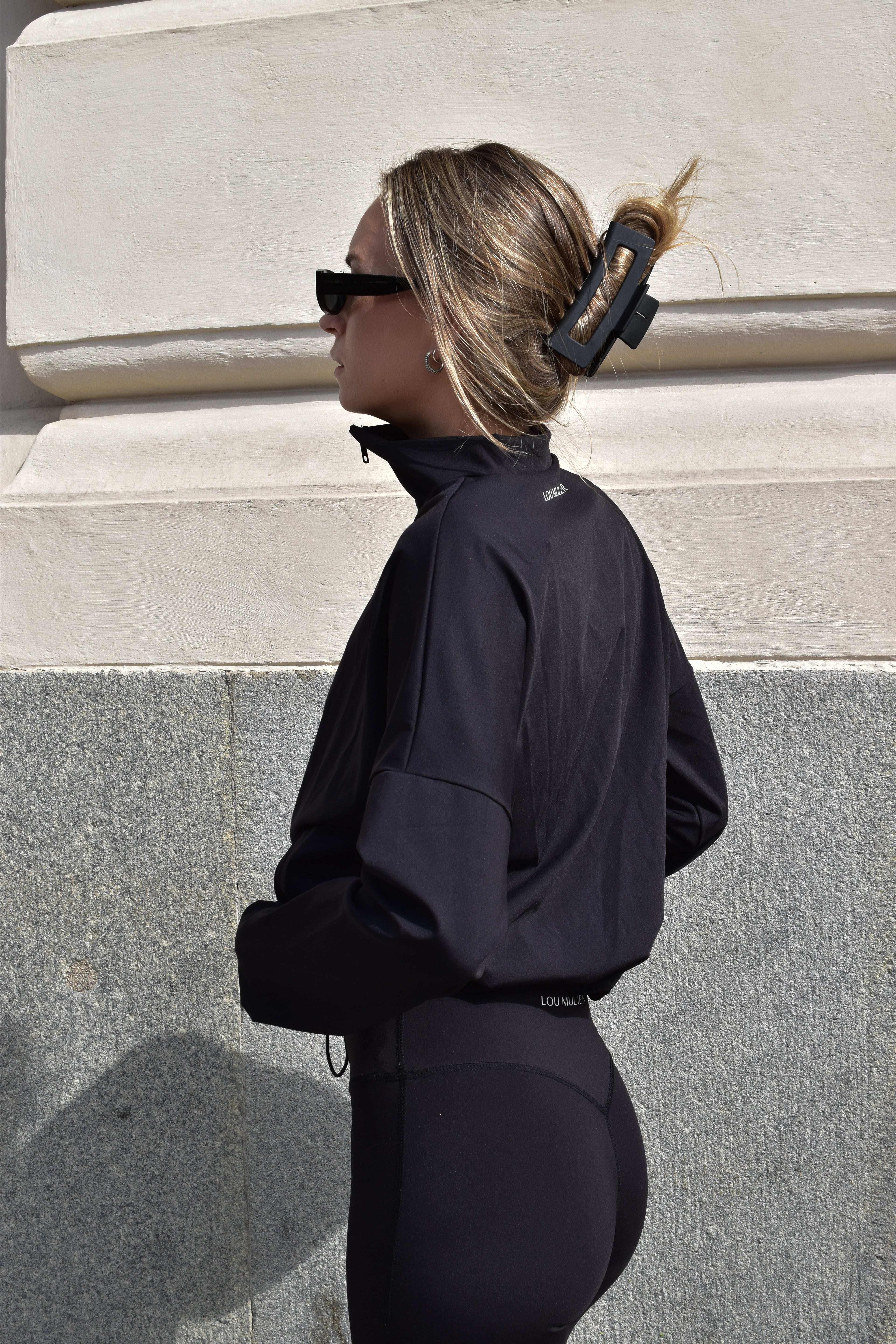 Oversized Zip Jacket Black