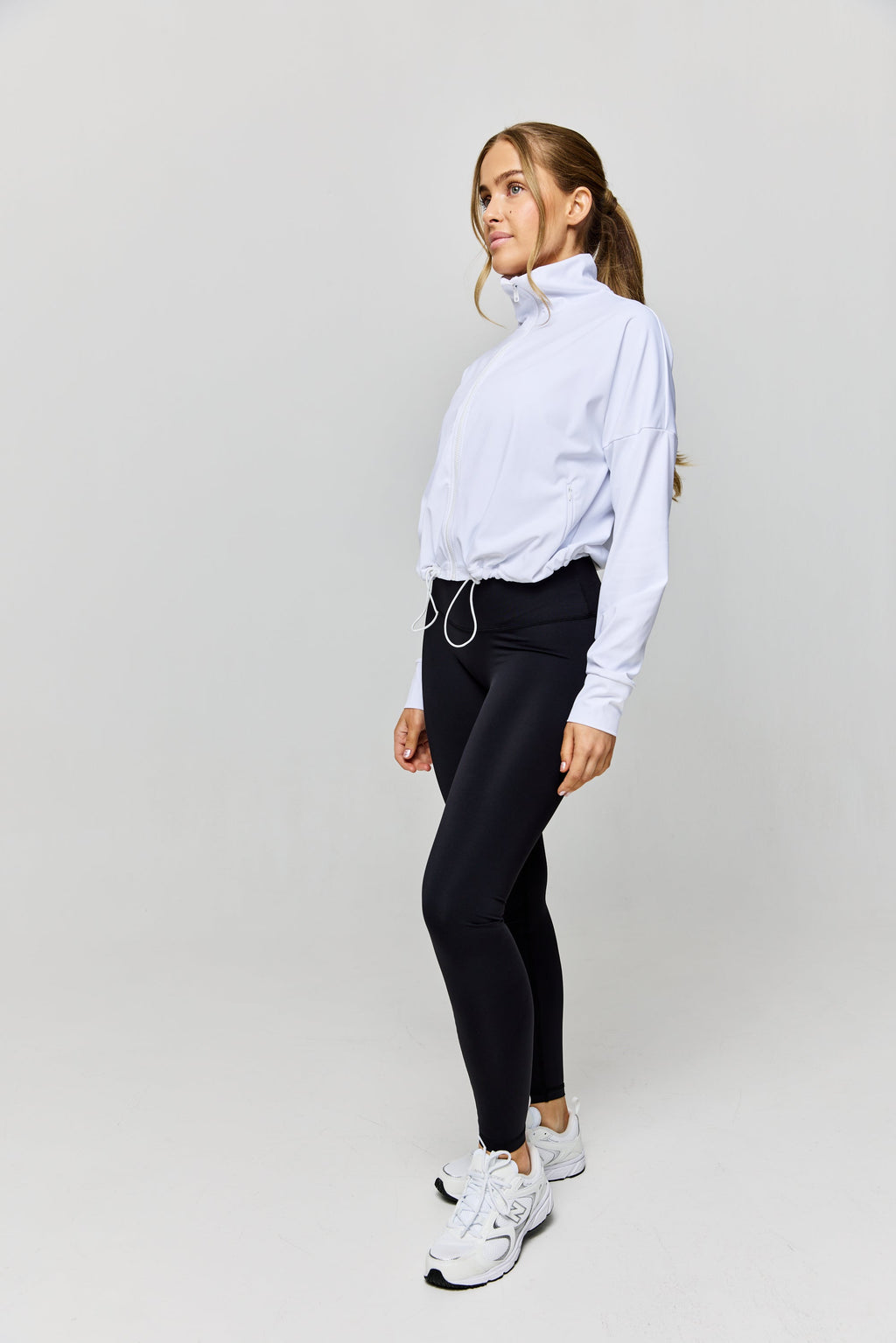 Oversized Zip Jacket White