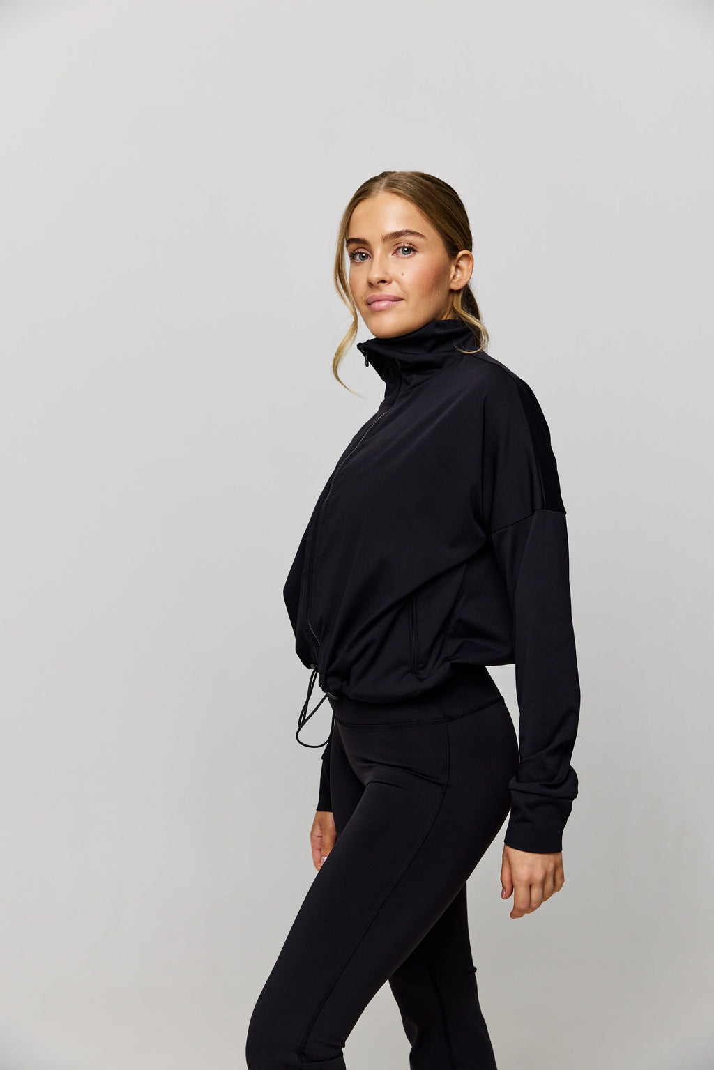 Oversized Zip Jacket Black