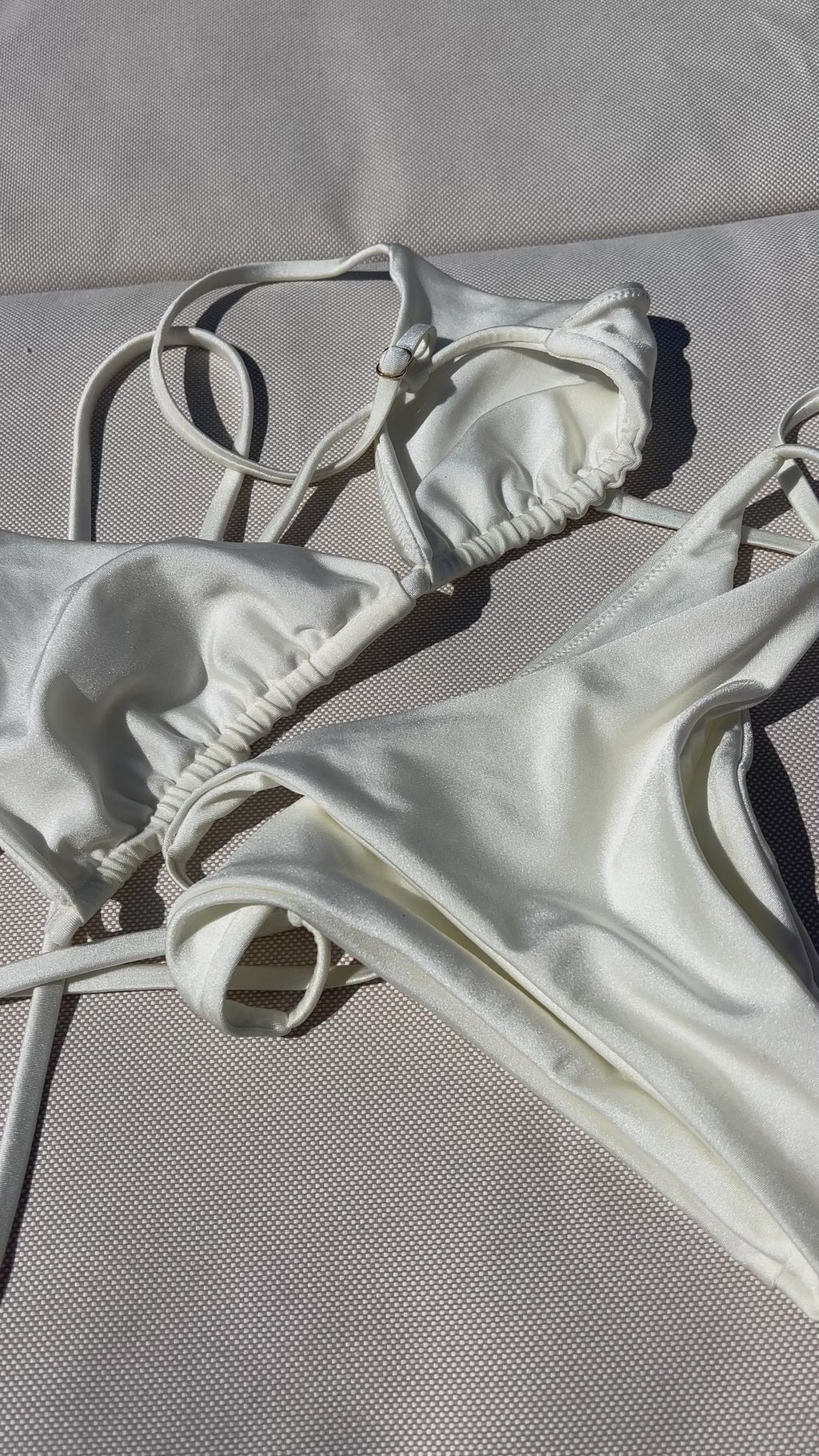 Dreieck-Bikini-Oberteil Elfenbein