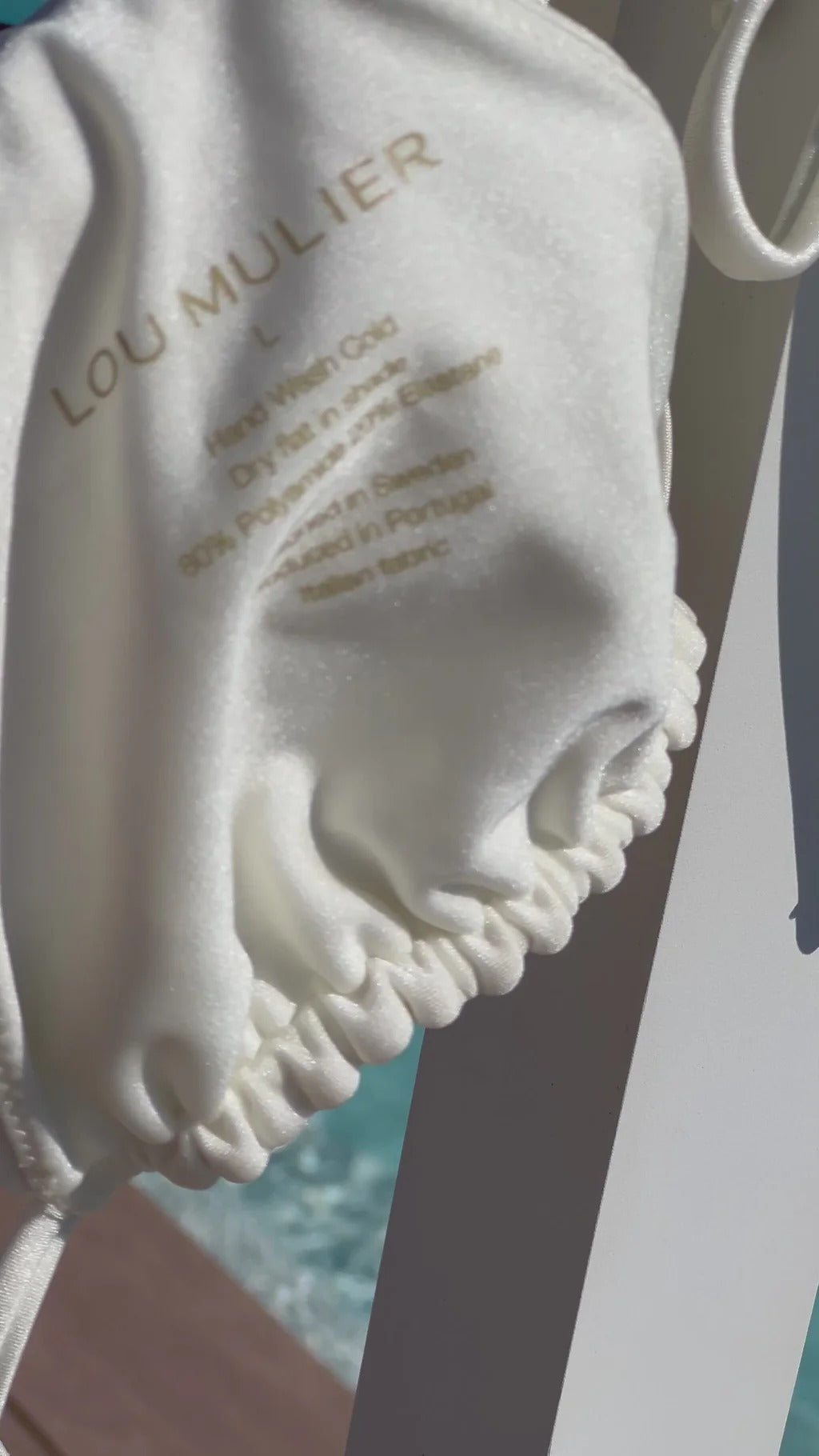 Dreieck-Bikini-Oberteil Elfenbein