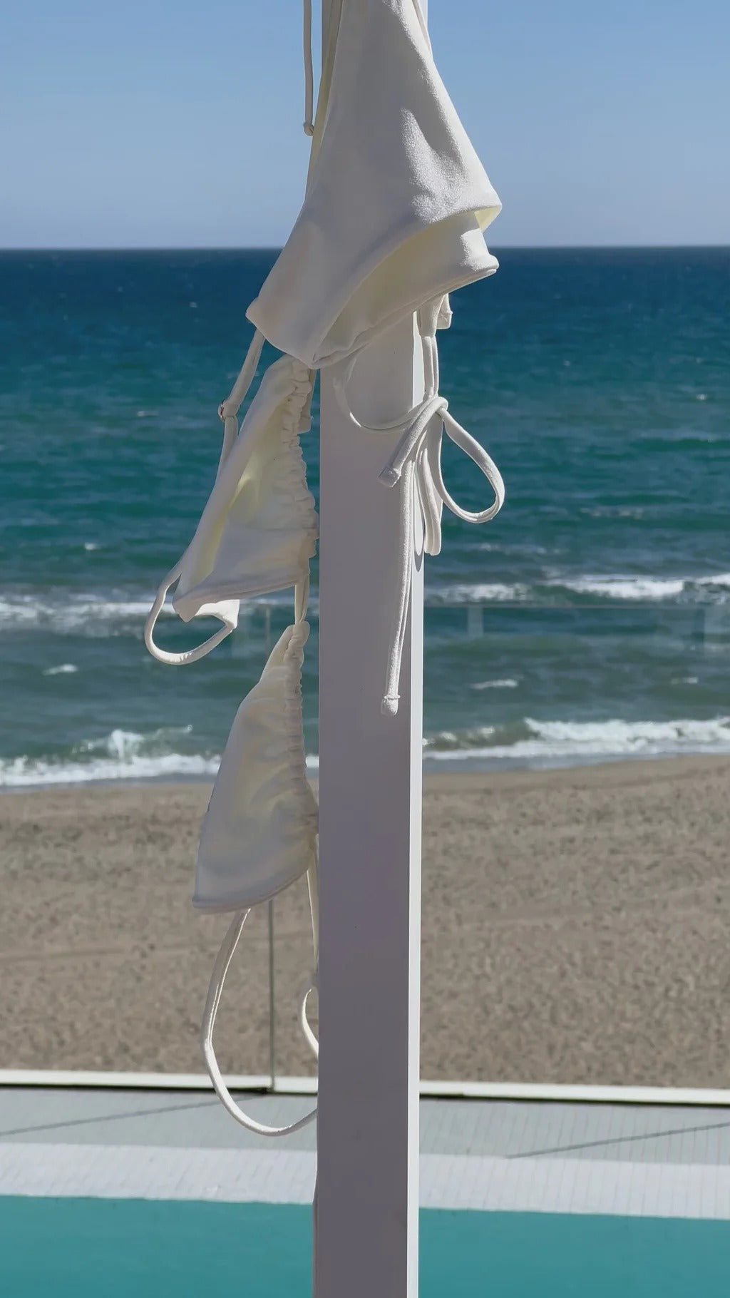 Dreieck-Bikini-Oberteil Elfenbein