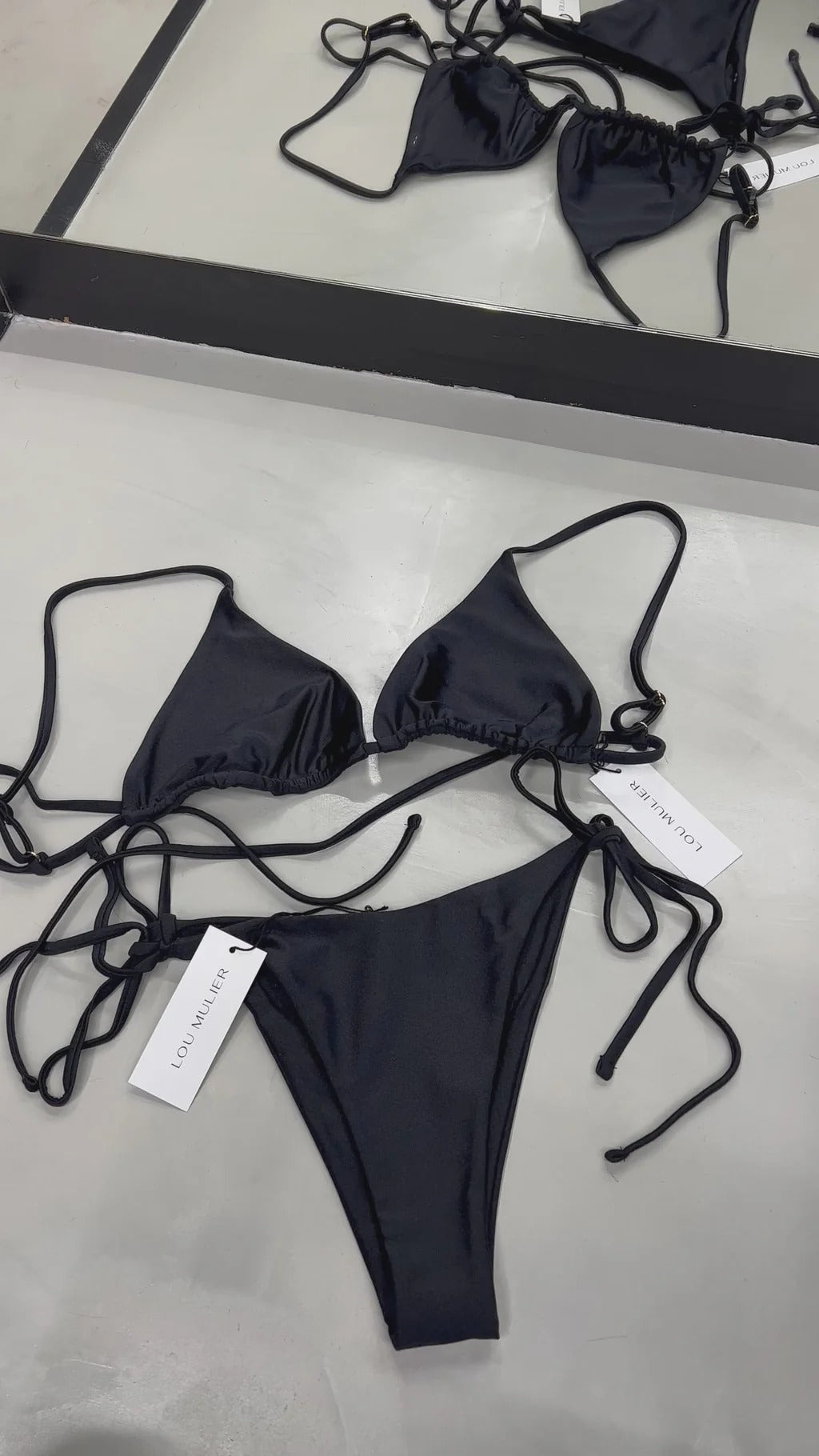 Triangle Bikini Top Black