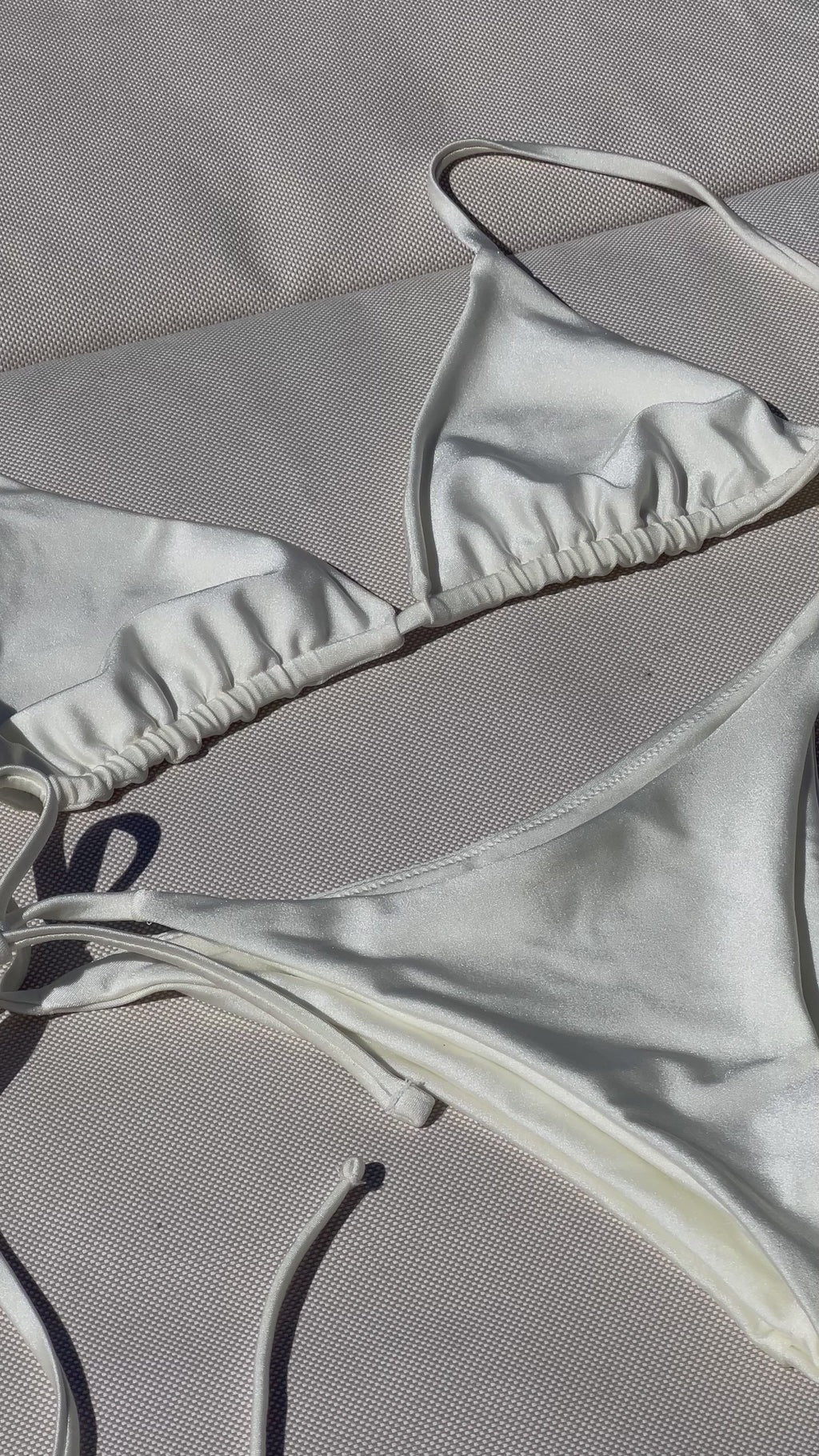 Dreieck-Bikini-Oberteil Elfenbein