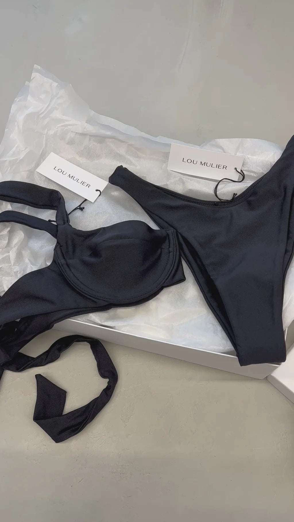 High Cut Bikini Bottom Black